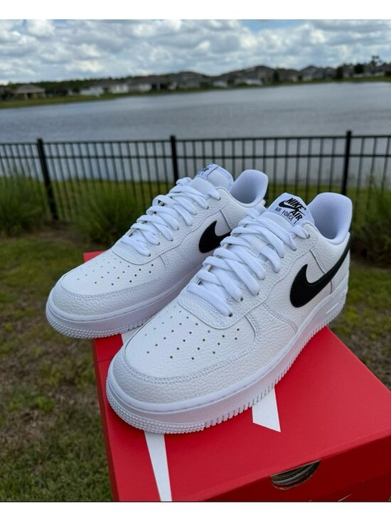 BRAND NEW MEN\'S NIKE AIR FORCE ONE AF1 WHITE BLACK CT2302-100 SNEAKERS main image 6